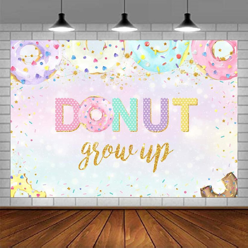 Dessert Table Backdrop - Tło fotograficzne Urodzinowe Przyjęcie Dziewczynki Kolorowe