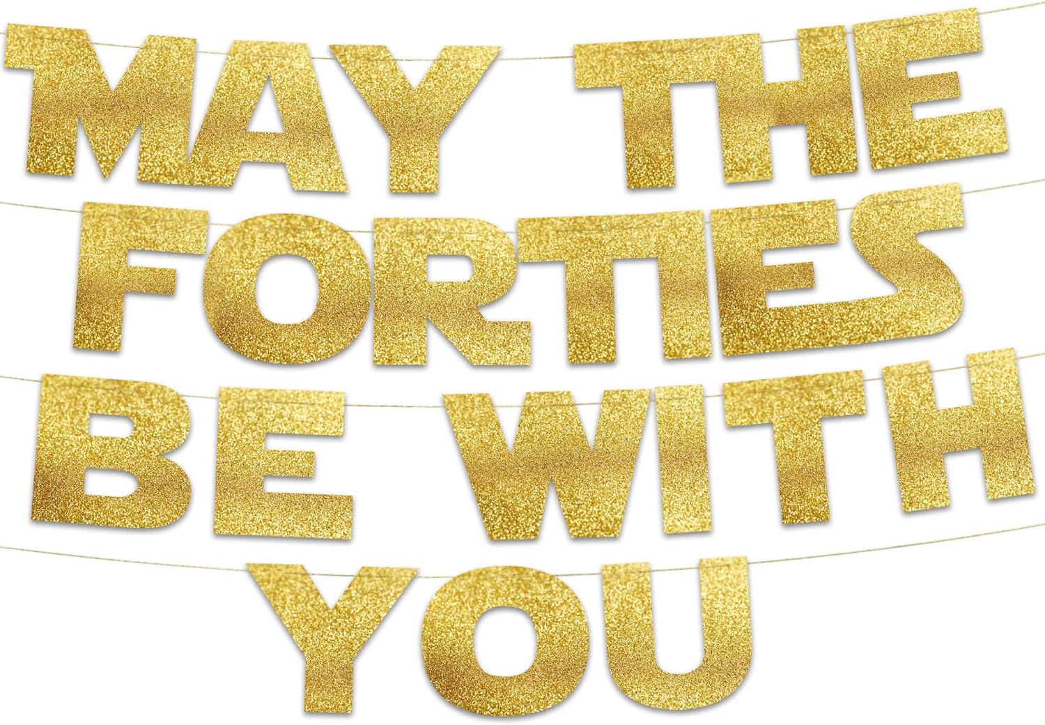 Party Banner Gold - Baner: May The Forties Be With