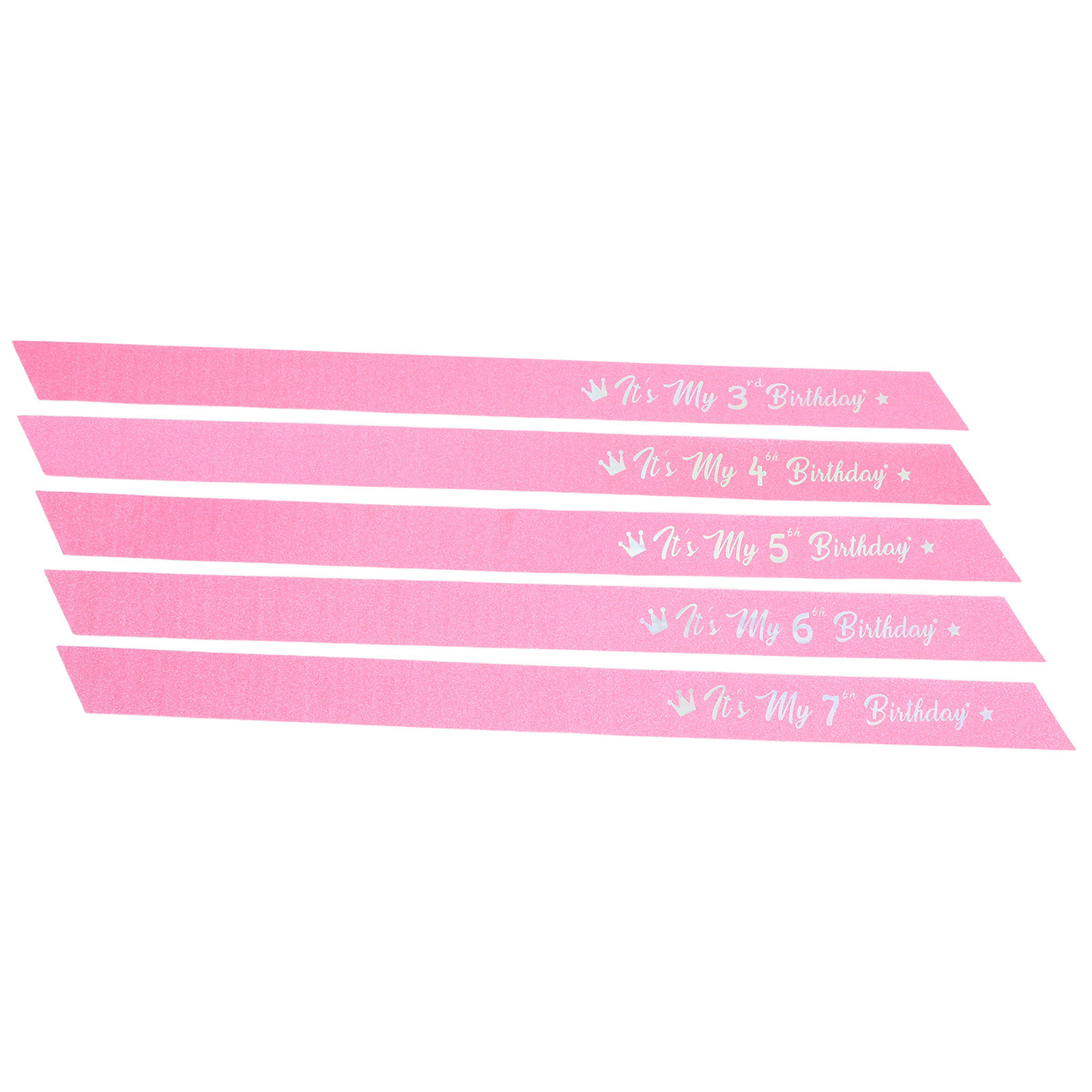 Różowa, brokatowa opaska urodz – Birthday Sash Glitter recenzja i cena