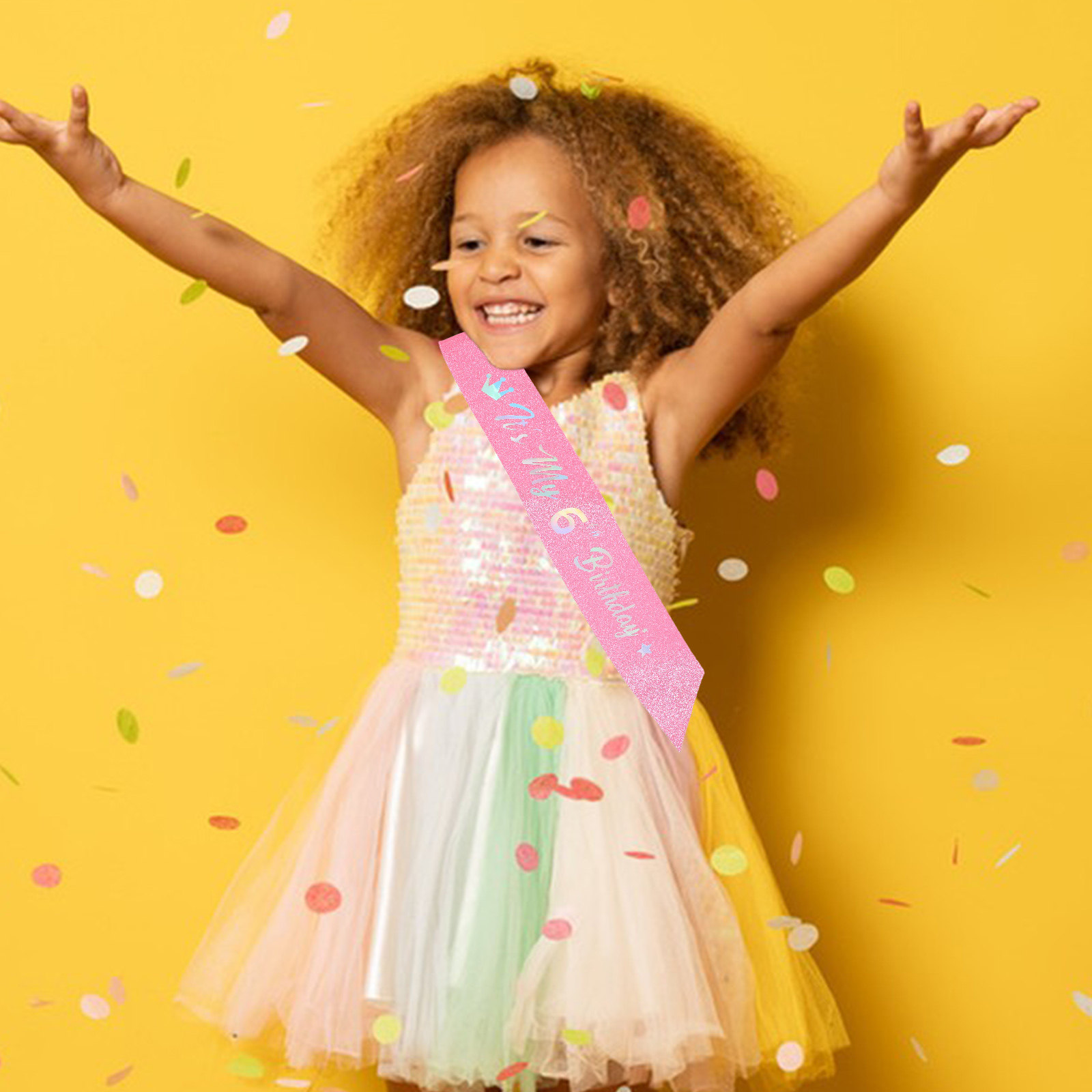 Różowa, brokatowa opaska urodz – Birthday Sash Glitter recenzja i cena